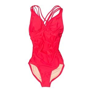 Merona One Piece Womens SwimSuit | Size Xs | NWT| Pink | Swimwear